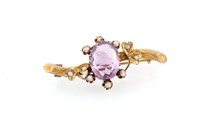 Amethystbrosche - Exquisite jewellery