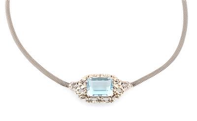 Aquamarincollier ca. 19 ct - Exquisite jewellery