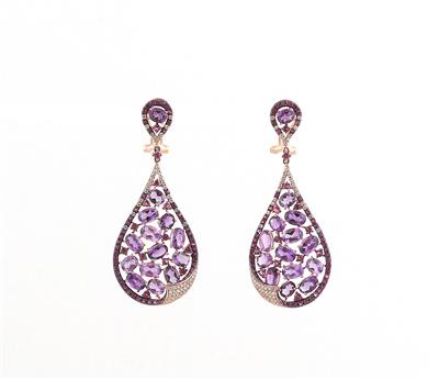 Brillant Amethyst Ohrclipsgehänge - Exquisite jewellery