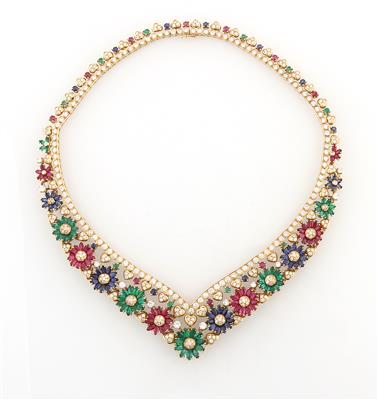 Brillant Farbsteincollier - Exkluzivní šperky