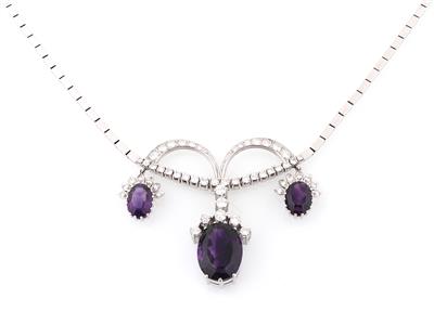 Brillant Amethyst Collier - Erlesener Schmuck