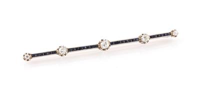 Diamant Stabbrosche zus. ca. 1 ct - Exquisite jewellery