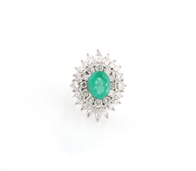 Diamant Smaragd Ring - Exquisite jewellery