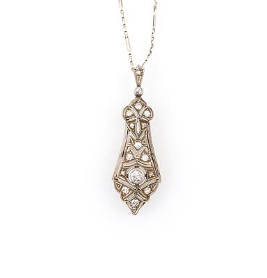 Diamantanhänger zus. ca. 0,40 ct - Exquisite jewellery
