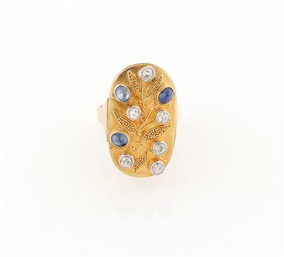 Elisabeth Treskow Altschliffbrillant Saphir Ring - Exquisite jewellery