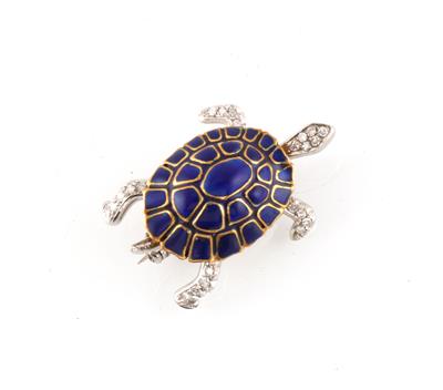 Brillant Brosche Schildkröte zus. ca. 0,20 ct - Saisonabschlussauktion Schmuck