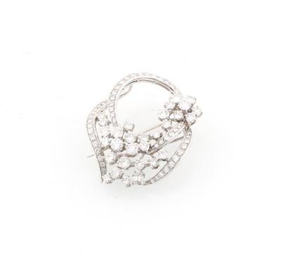 Brillant Brosche zus. ca. 5 ct - Saisonabschlussauktion Schmuck