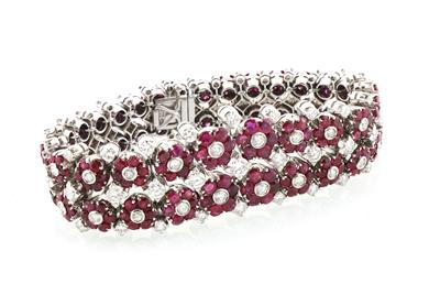 Brillant Rubin Armband - Saisonabschlussauktion Schmuck