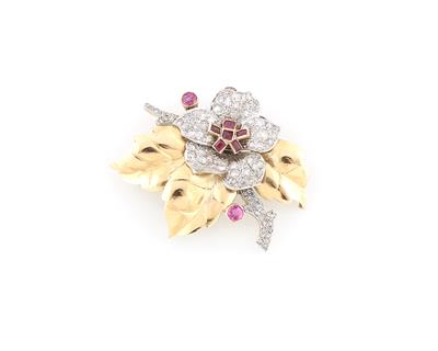 Diamant Blütenbrosche - Exquisite jewellery