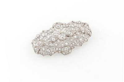 Altschliffdiamant Brosche zus. ca. 3,50 ct - Exquisite jewellery