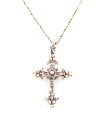 Diamant Kreuzanhänger zus. ca. 2 ct - Exkluzivní šperky