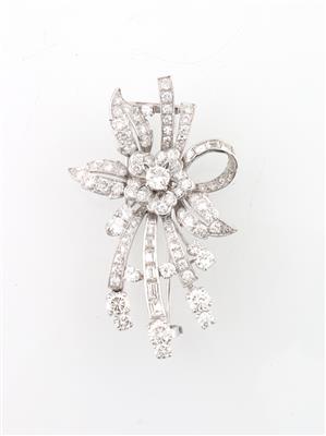 Diamantbrosche zus. ca. 2 ct - Erlesener Schmuck