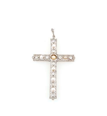 Diamant Kreuzanhänger zus. ca.0,55 ct - Exquisite jewellery