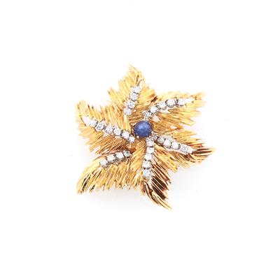 Brillant Saphirbrosche - Exquisite jewellery