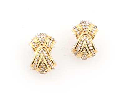 Brillantohrclips zus. ca. 3 ct - Gioielli scelti