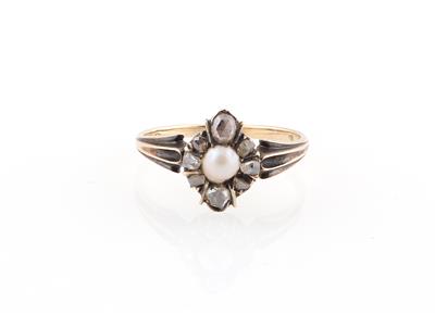 Diamant Halbperlen Ring - Exquisite jewellery