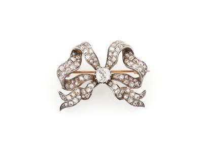 Diamantbrosche Masche zus. ca.3,20 ct - Exquisite jewellery