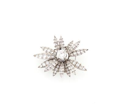 Diamantbrosche zus. ca. 1,50 ct - Exquisite jewellery