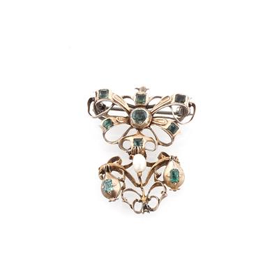 Smaragdbrosche - Exquisite jewellery