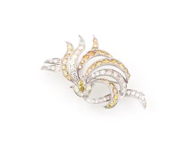 Brillant Diamantbrosche zus. ca. 6,70 ct - Exquisite jewellery