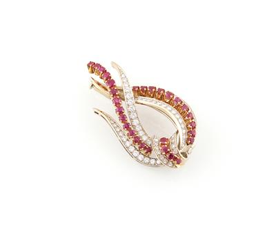 Brillant Rubinbrosche - Exquisite jewellery