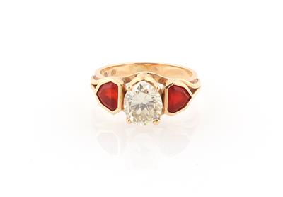 Diamant Feueropal Ring - Exquisite jewellery