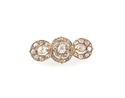 Diamantbrosche zus. ca.2 ct - Exquisite jewellery