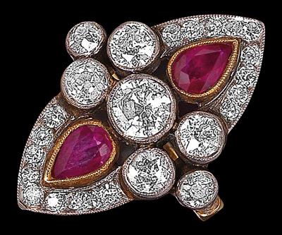 Altschliffdiamant Rubin Ring - Exquisite jewellery