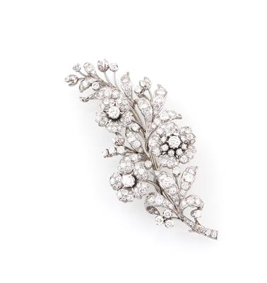 Brillantbrosche Blüten zus. ca. 6 ct - Exquisite jewellery
