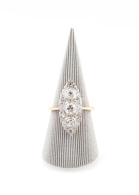 Altschliffdiamant Ring zus. ca. 1,10 ct - Gioielli scelti