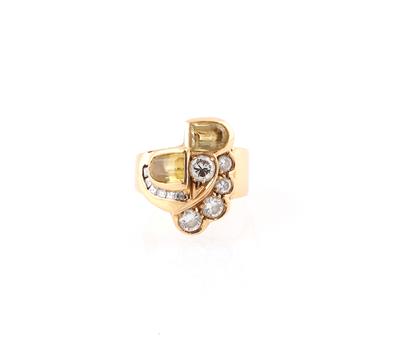 Diamant Citrin Ring - Exquisite jewellery