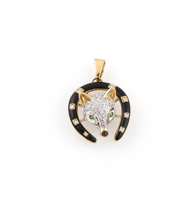 Diamantanhänger Fuchs zus. ca.0,50 ct - Exquisite jewellery