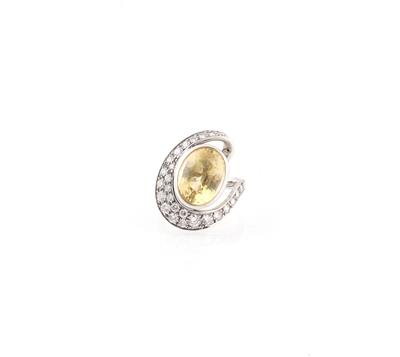 Brillant Citrin Ring - Erlesener Schmuck