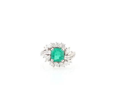 Diamant Smaragd Ring - Exquisite jewellery