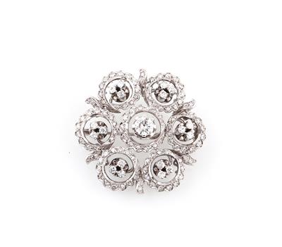 Diamantbrosche zus. ca. 3 ct - Exquisite jewellery