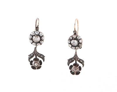 Diamantrauten Ohrringe mit Gehängeteilen zus. ca. 0,60 ct - Gioielli scelti