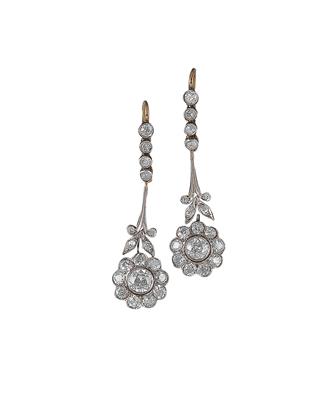 Altschliffdiamant Ohrgehänge zus. ca. 3,40 ct - Exquisite jewellery