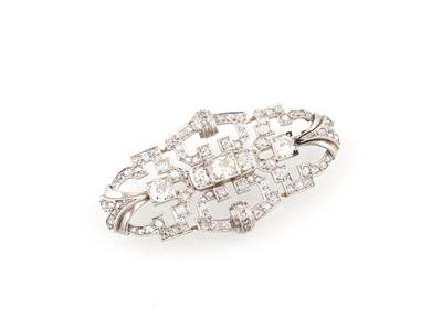 Diamantbrosche zus. ca. 3,40 ct - Exkluzivní šperky