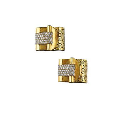 Zwei Brillant Kleiderclips zus. ca. 4,50 ct - Exkluzivní šperky