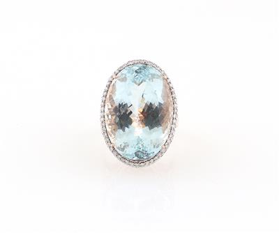 Brillant Aquamarinring - Exquisite jewellery