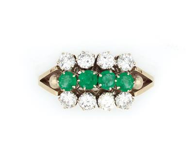 Brillant Smaragd Damenring - Exkluzivní šperky