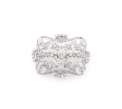 Diamantbrosche zus. ca. 3 ct - Erlesener Schmuck