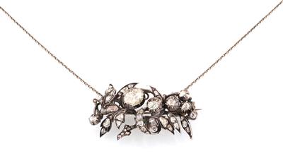 Diamantrauten Collier zus. ca. 4 ct - Exquisite jewellery