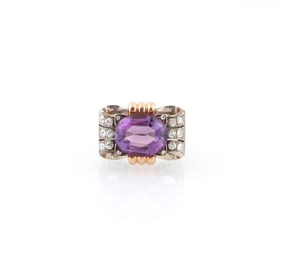 Altschliffdiamant Amethyst Ring - Exkluzivní šperky