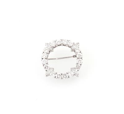 Diamantbrosche zus. ca. 4,15 ct - Gioielli scelti