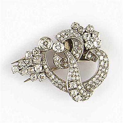 Diamantclip zus. ca. 3,20 ct - Exquisite jewellery