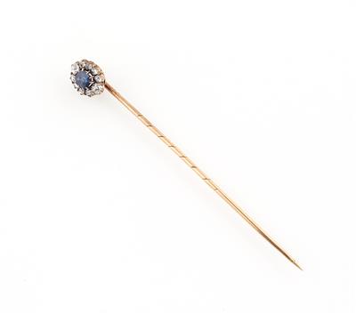 Diamant Saphir Anstecknadel - Exquisite jewellery