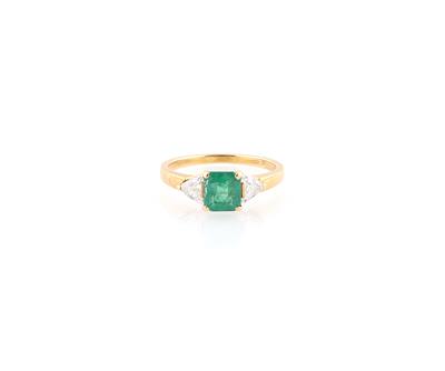 Diamant Smaragd Ring - Erlesener Schmuck