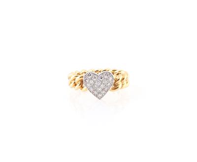 Achtkantdiamant Ring zus. ca. 0,30 ct - Gioielli scelti