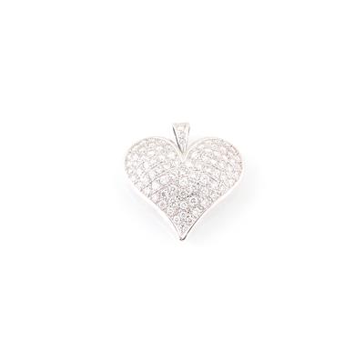 Brillantanhänger Herz zus. ca. 2 ct - Exquisite jewellery